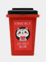 Красный настольное мусорное ведро "Выкинь проблемы" / Для мусора из головы /Мои ошибки молодости