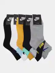 Носки мужские, с вышитым принтом Nike (Найк), хлопок, 5 пар