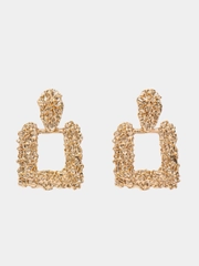 Серьги квадратные крупные, сережки Isidora mini