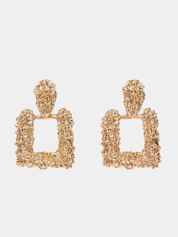Серьги квадратные крупные, сережки Isidora mini