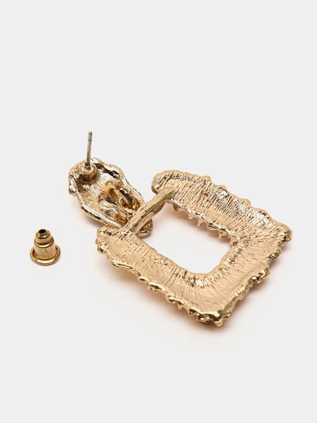 Серьги квадратные крупные, сережки Isidora mini