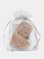 Багровый серьги ручной работы, вязаные