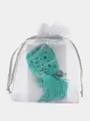 Салатовый серьги ручной работы, вязаные