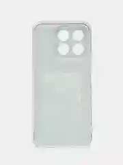 Тёмно-коричневый силиконовый чехол на Honor X8B / Хонор X8B прозрачный, с рисунком, защита камеры
