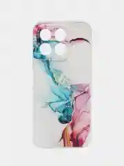 Ледяной силиконовый чехол на Honor X8B / Хонор X8B прозрачный, с рисунком, защита камеры