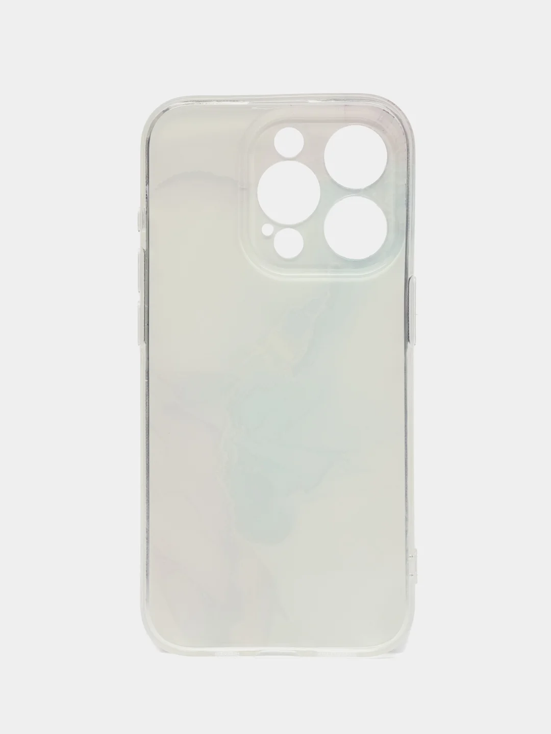 Ледяной чехол на Apple iPhone 15 Pro / Айфон 15 Про прозрачный, с рисунком, защита камеры