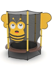Батут каркасный для детей Unix Line 4.6 ft Bee, диаметр 140 см, до 50 кг с защитной сеткой