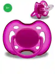 Розовый соска-пустышка Baby Land силиконовая ортодонтическая, 6 мес+