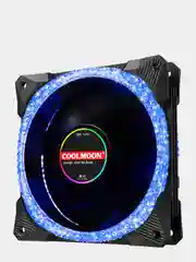 Синий кулер для ПК Coolmoon RGB / вентилятор для ПК с подсветкой / корпусный вентилятор