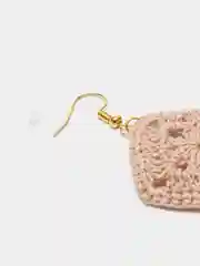 Багровый серьги ручной работы, вязаные