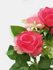Розовый искусственные цветы, букет из роз, двуцветные, высота 33 см