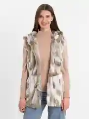 Белый жилет женский, меховой
