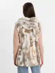 Белый жилет женский, меховой