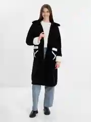 Черный эко шуба MAIYA 02