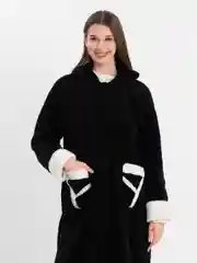 Черный эко шуба MAIYA 02