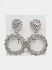 Серебряный серьги подвески кольца Margarites
