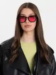 Розовый солнцезащитные очки, имиджевые