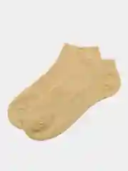 Горчичный носки женские укороченные