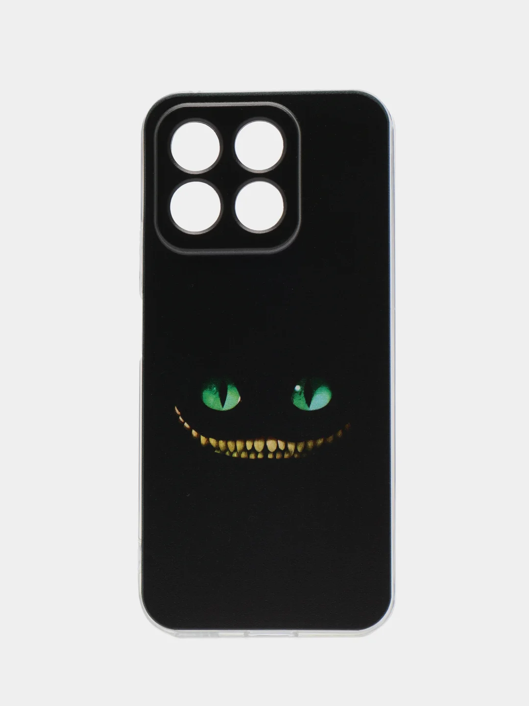 Черный силиконовый чехол на Honor X8B / Хонор X8B прозрачный, с рисунком, защита камеры