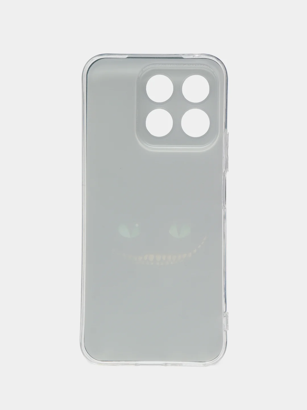 Черный силиконовый чехол на Honor X8B / Хонор X8B прозрачный, с рисунком, защита камеры