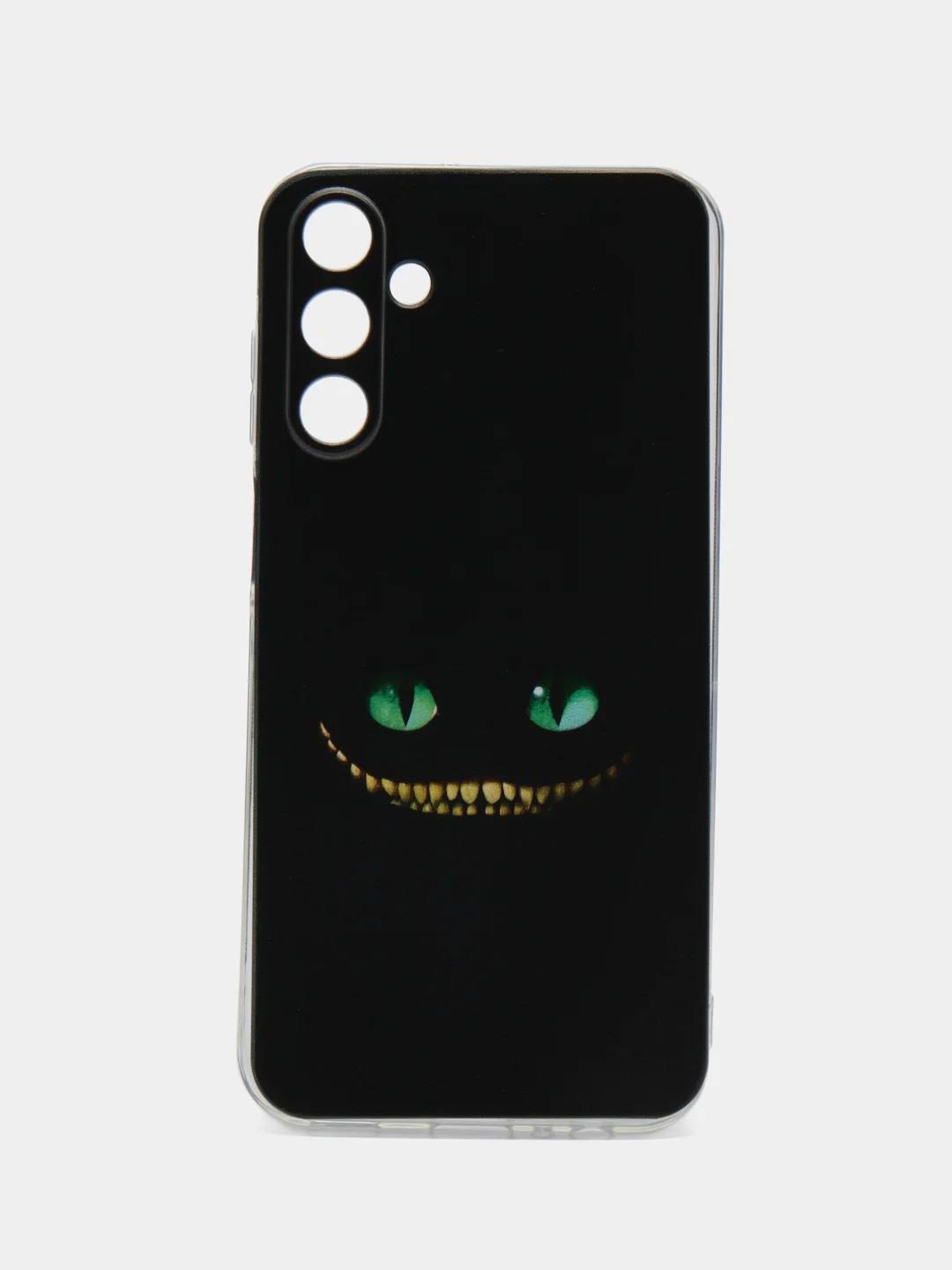 Черный силиконовый чехол на Samsung Galaxy A15 / Самсунг А15 прозрачный, с принтом, защита камеры