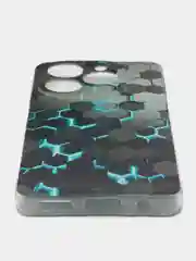 Бирюзовый чехол на Tecno Spark 20 Pro/20S Pro / Текно Спарк 20 Про/20S Про прозрачный, с рисунком