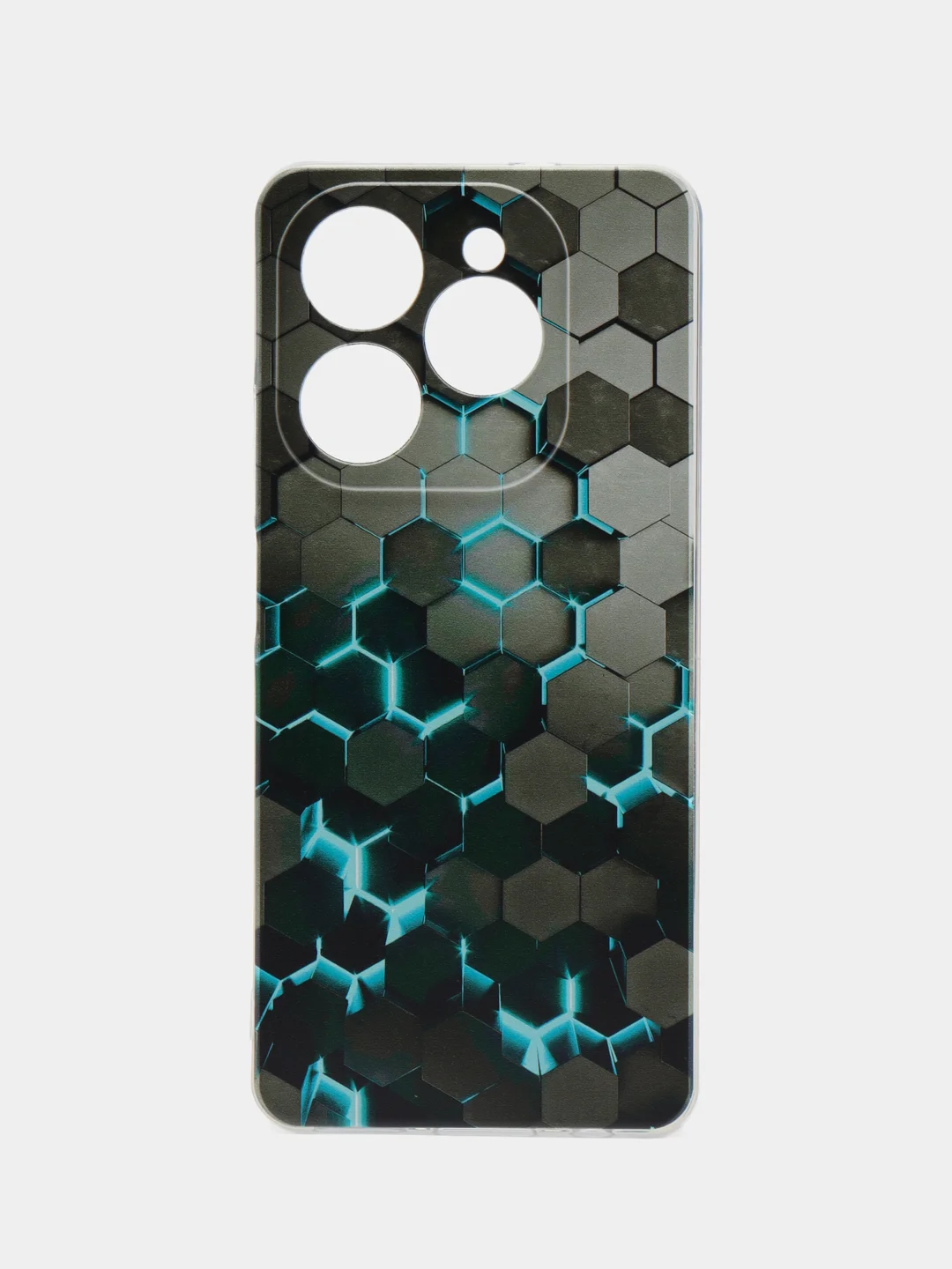 Бирюзовый чехол на Tecno Spark 20 Pro/20S Pro / Текно Спарк 20 Про/20S Про прозрачный, с рисунком
