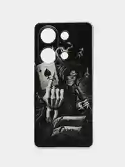 Оливковый чехол на Xiaomi Redmi Note 13 Pro 4G/Poco M6 Pro 4G, прозрачный, с рисунком, защита камеры
