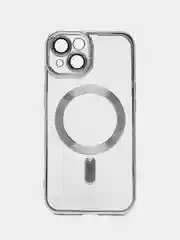 Серый металлик чехол 4 цвета MagSafe (Магсейф) для iPhone 11, 12, 13, 14, 15, Pro, Plus, Max, силиконовый