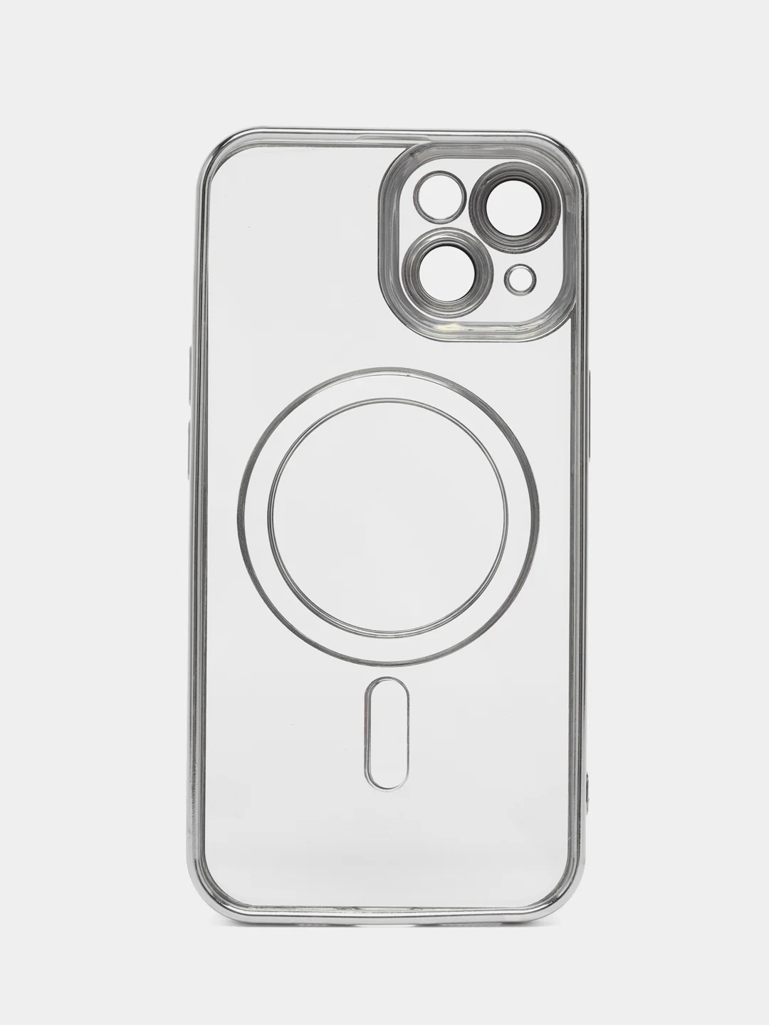Серый металлик чехол 4 цвета MagSafe (Магсейф) для iPhone 11, 12, 13, 14, 15, Pro, Plus, Max, силиконовый