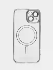 Серый металлик чехол 4 цвета MagSafe (Магсейф) для iPhone 11, 12, 13, 14, 15, Pro, Plus, Max, силиконовый