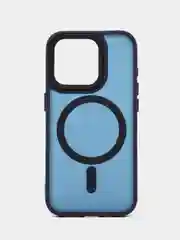 Синий меланж чехол 5 цвета MagSafe (Магсейф) для iPhone 11, 12, 13, 14, 15, Pro, Plus, Max, силиконовый