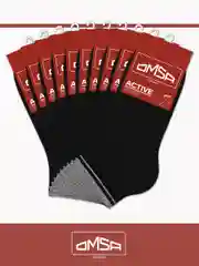 Черный носки мужские OMSA ACTIVE 105 короткие летние из хлопка набор 10 пар