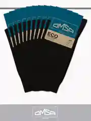 Черный носки мужские OMSA ECO 401 высокие длинные из хлопка, упаковка "Крафт" набор 10 пар