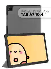 Серый чехол-книжка для планшета Samsung Galaxy Tab A7 10.4 КАРТОФАН экокожа с функцией подставки
