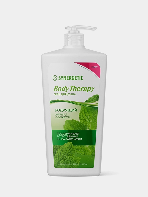Гель для душа SYNERGETIC BODY THERAPY "Мятная свежесть", 900 мл