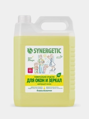 Средство для мытья окон, зеркал, мониторов SYNERGETIC "Цветущий лимон", 5 л