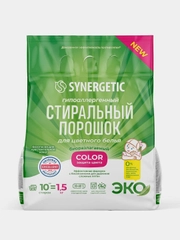Стиральный порошок SYNERGETIC COLOR для цветного белья, 1,5 кг