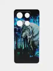 Синий силиконовый чехол на Infinix Note 30 Pro / Инфиникс Нот 30 Про прозрачный, с рисунком