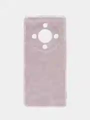 Пурпурный силиконовый чехол на Honor X9B / Хонор X9B прозрачный, с рисунком, защита камеры