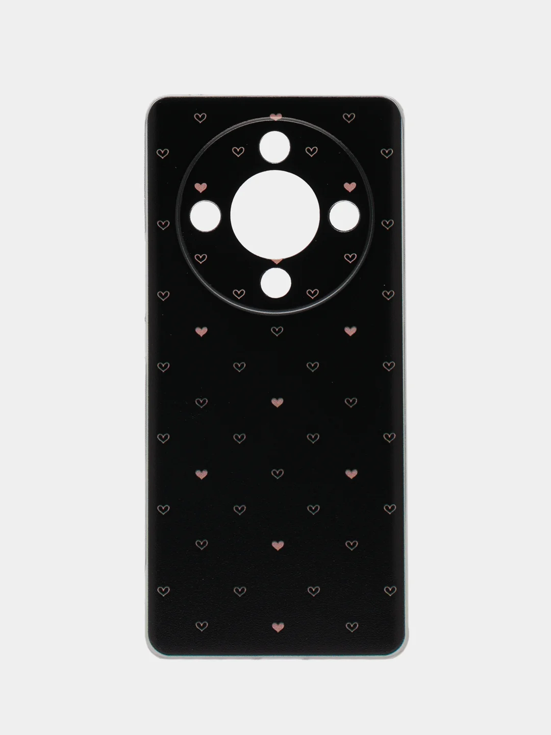 Черный силиконовый чехол на Honor X9B / Хонор X9B прозрачный, с рисунком, защита камеры