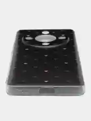Черный силиконовый чехол на Honor X9B / Хонор X9B прозрачный, с рисунком, защита камеры