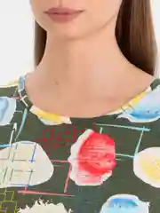 Зеленый платье женское летнее, хлопок, большие размеры