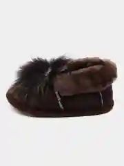 Коричневый тапочки детские