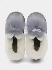 Серый тапочки детские