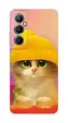 Силиконовый чехол на Realme C65 / Реалми С65 прозрачный, с рисунком, защита камеры