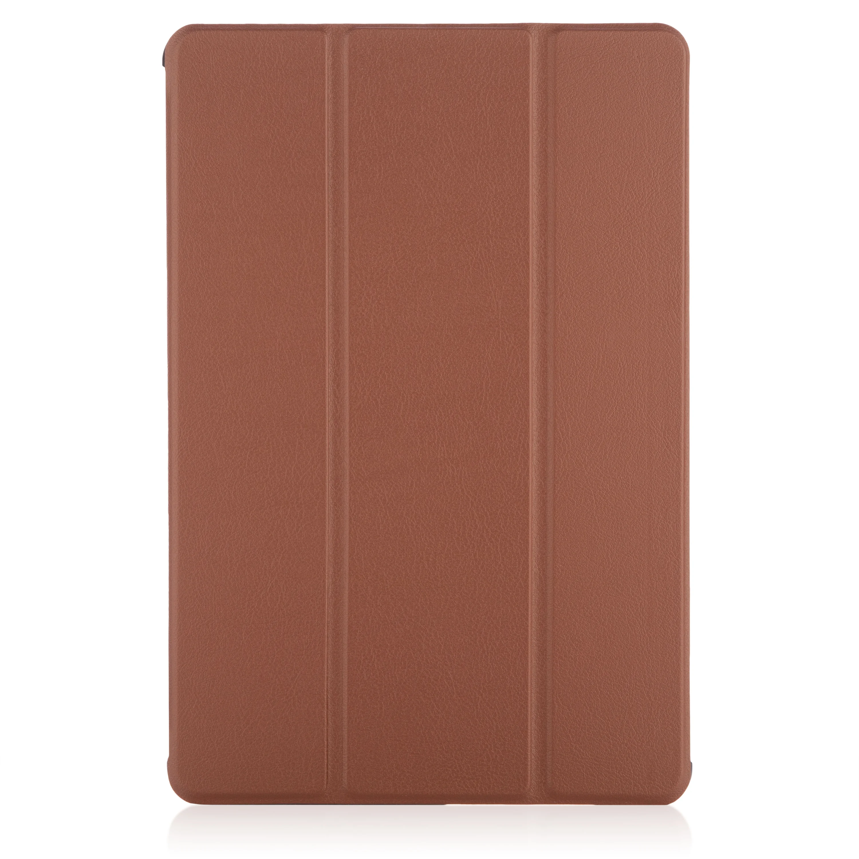 Коричневый чехол-книжка для планшета Huawei MediaPad M5 Lite 10.1 из экокожи КАРТОФАН, подставка