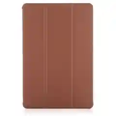 Коричневый чехол-книжка для планшета Huawei MediaPad M5 Lite 10.1 из экокожи КАРТОФАН, подставка