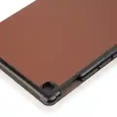 Коричневый чехол-книжка для планшета Huawei MediaPad M5 Lite 10.1 из экокожи КАРТОФАН, подставка