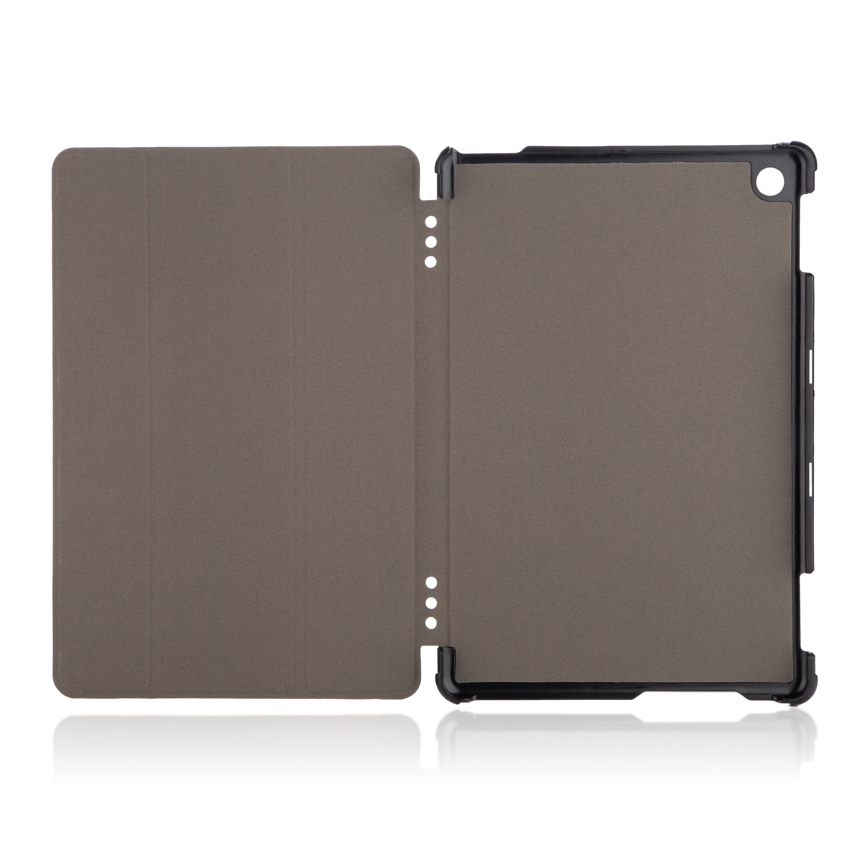 Коричневый чехол-книжка для планшета Huawei MediaPad M5 Lite 10.1 из экокожи КАРТОФАН, подставка